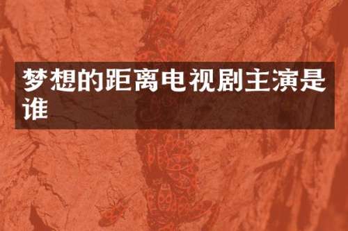 梦想的距离电视剧主演是谁