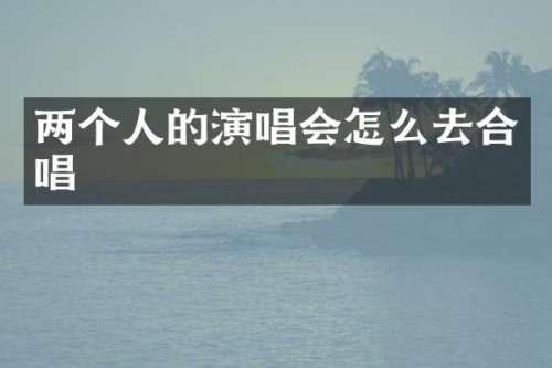 两个人的演唱会怎么去合唱