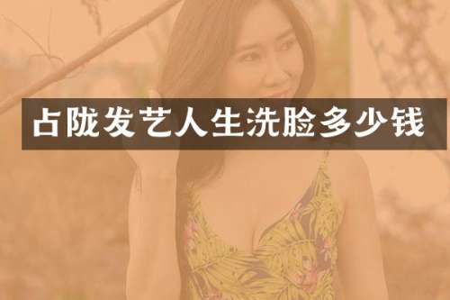 占陇发艺人生洗脸多少钱