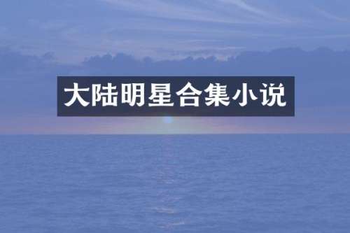 大陆明星小说
