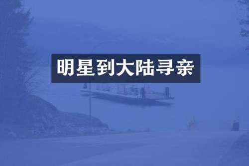 明星到大陆寻亲