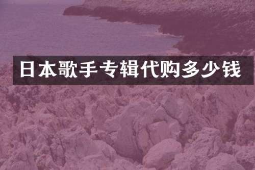 日本歌手专辑代购多少钱