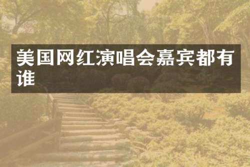 美国网红演唱会嘉宾都有谁