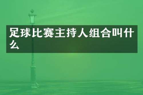 足球比赛主持人组合叫什么