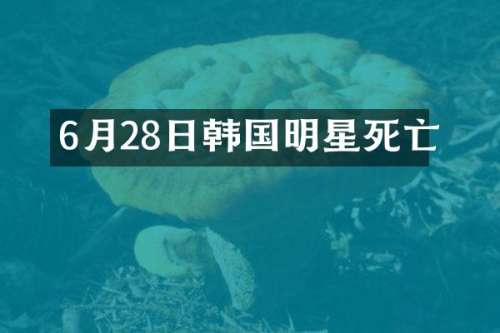 6月28日韩国明星死亡
