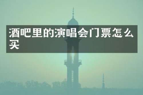 酒吧里的演唱会门票怎么买