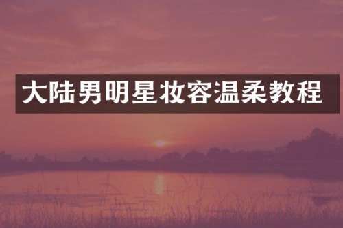 大陆男明星妆容温柔教程