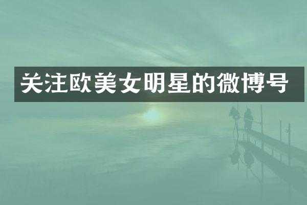 关注欧明星的微博号