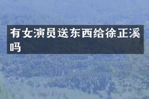 有女演员送东西给徐正溪吗