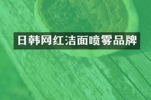 日韩网红洁面喷雾品牌