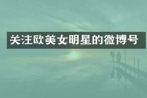 关注欧明星的微博号