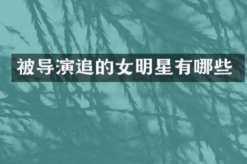 被导演追的女明星有哪些