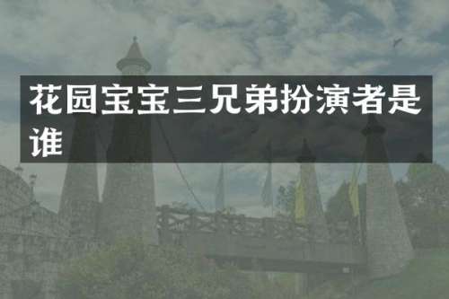 花园宝宝三兄弟扮演者是谁