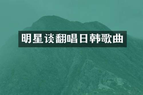 明星谈翻唱日韩歌曲