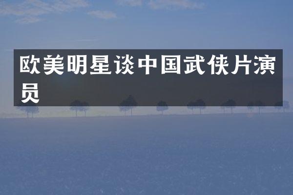 欧美明星谈中国武侠片演员