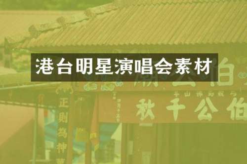 港台明星演唱会素材