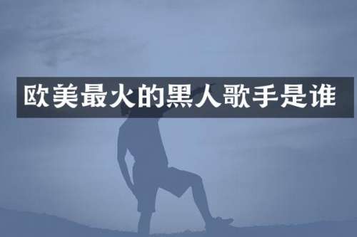 欧美最火的黑人歌手是谁