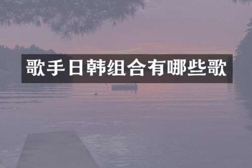 歌手日韩组合有哪些歌