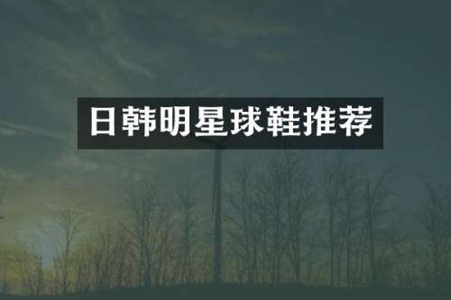 日韩明星球鞋推荐