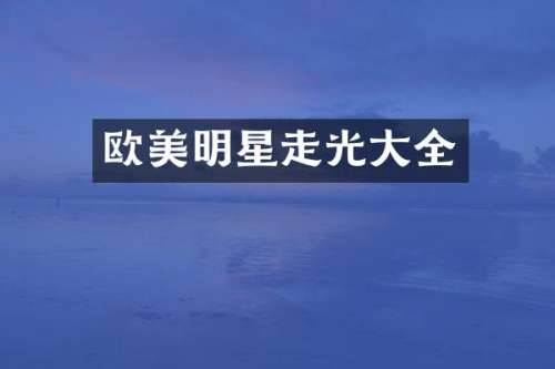 欧美明星走光大全