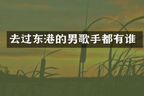 去过东港的男歌手都有谁