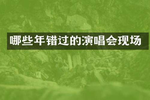 哪些年错过的演唱会现场