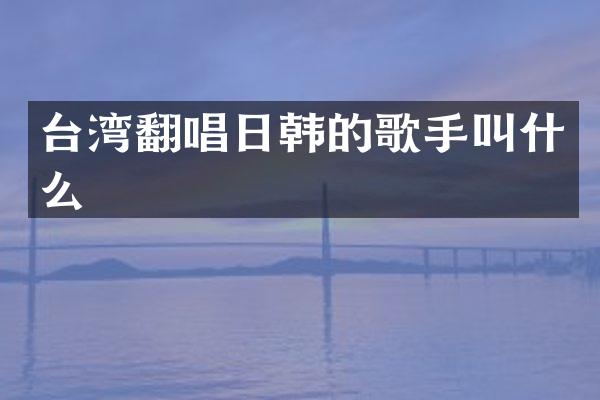 台湾翻唱日韩的歌手叫什么