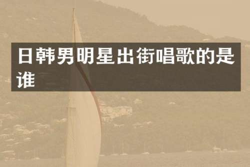日韩男明星出街唱歌的是谁