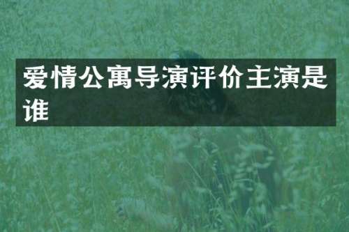 爱情公寓导演评价主演是谁