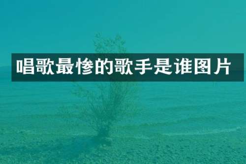 唱歌最惨的歌手是谁图片