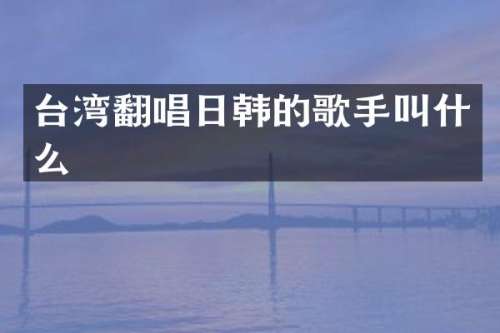 台湾翻唱日韩的歌手叫什么