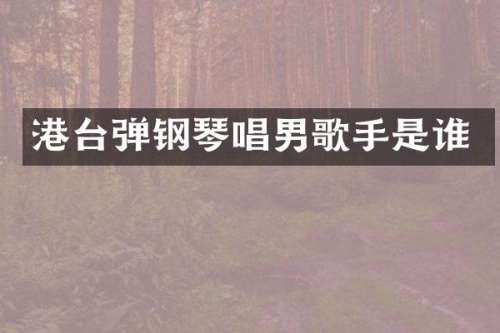 港台弹钢琴唱男歌手是谁