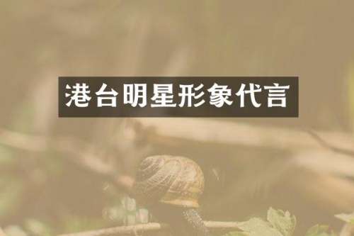 港台明星形象代言