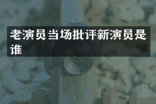 老演员当场批评新演员是谁