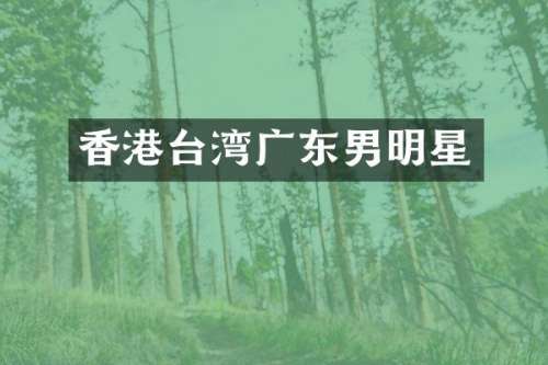香港台湾广东男明星