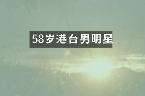 58岁港台男明星