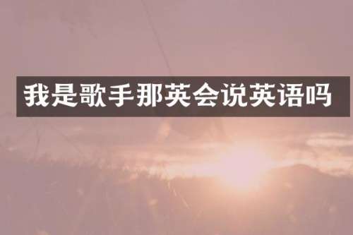 我是歌手那英会说英语吗