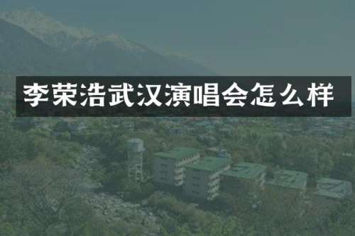 李荣浩武汉演唱会怎么样
