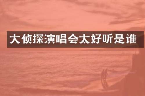 大侦探演唱会太好听是谁