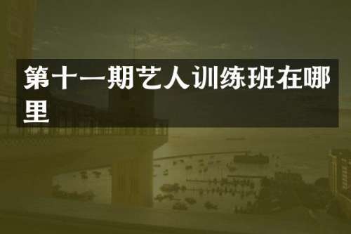 第十一期艺人训练班在哪里