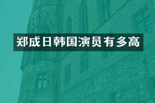 郑成日韩国演员有多高