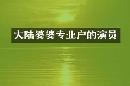 大陆婆婆专业户的演员