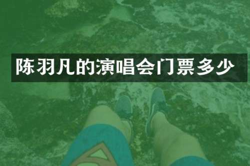 陈羽凡的演唱会门票多少
