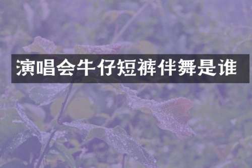 演唱会牛仔短裤伴舞是谁