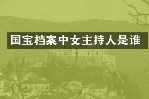 国宝档案中女主持人是谁