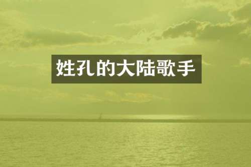 姓孔的大陆歌手