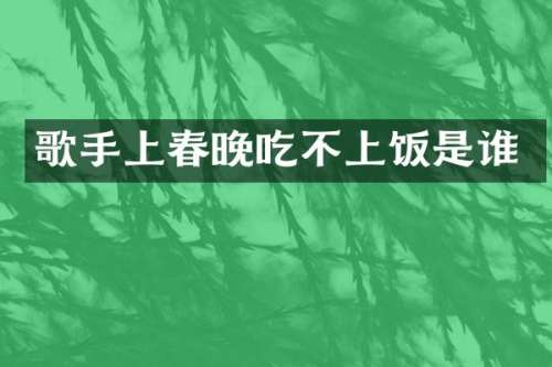 歌手上吃不上饭是谁