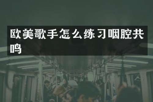 欧美歌手怎么练习咽腔共鸣