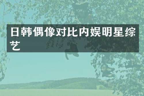 日韩偶像对比内娱明星综艺