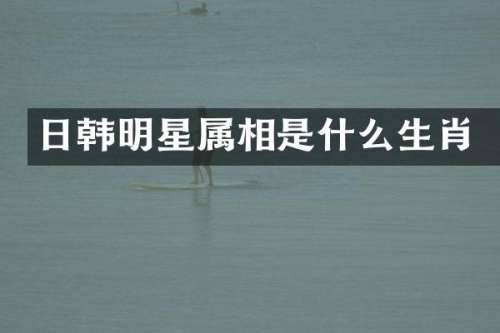 日韩明星属相是什么生肖